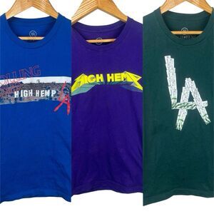 High Hemp T-Shirt Lot Of 3 Women's Size XS Cannabis Marijuana 420 Budtender Weed